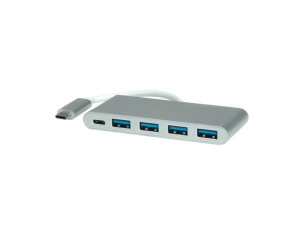 ROLINE USB 3.1, USB 3.0 (3.1 Gen 1) Type-A, USB 3.1 (3.1 Gen 2) Type-C, Sølv, Hvid, 94 mm, 40 mm, 11 mm