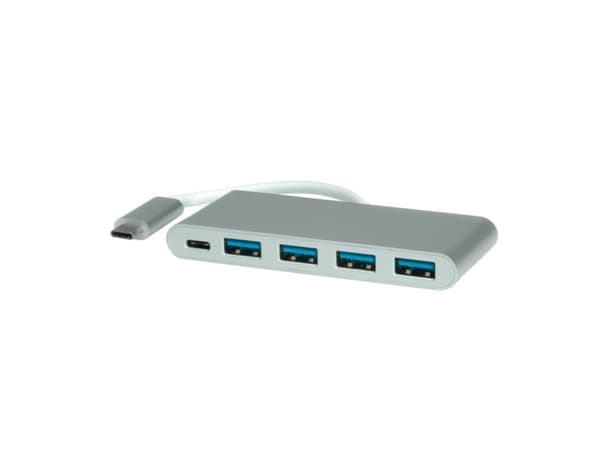 ROLINE USB 3.1, USB 3.0 (3.1 Gen 1) Type-A, USB 3.1 (3.1 Gen 2) Type-C, Sølv, Hvid, 94 mm, 40 mm, 11 mm