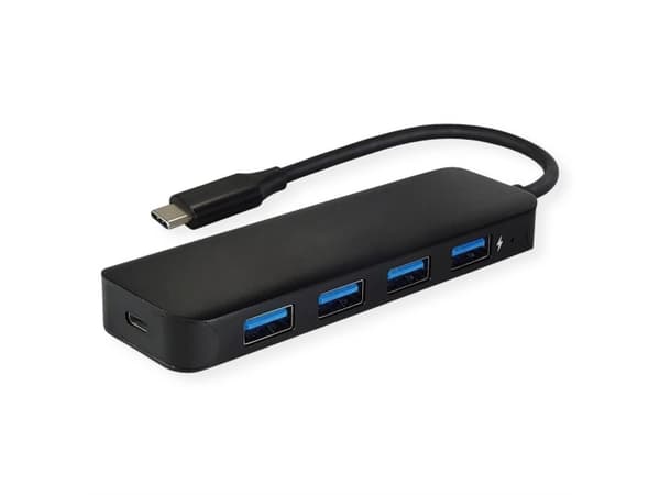 Value 14.99.5039, USB 3.2 Gen 1 (3.1 Gen 1) Type-C, USB 3.2 Gen 1 (3.1 Gen 1) Type-A, 5000 Mbit/s, Svart, Gjuten aluminium, USB