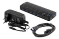 Pikkukuva 3 / 5: USB 3.0 hub, 7xType A ports, AC adapter included, black