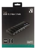 Pikkukuva 4 / 5: USB 3.0 hub, 7xType A ports, AC adapter included, black