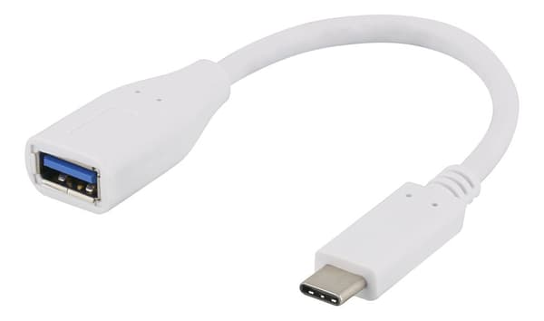USBadapter USB 3.1 type C male type A female Gen 1 white