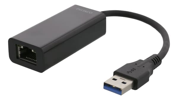 USB 3.0 network adapter inter flash memory Gbit 1xRJ45 1xUSB Sort