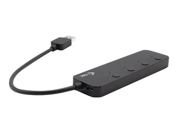 i-Tec USB 3.0 Metal HUB 4 Port with individual On/Off Switches - Hubb - 4 x SuperSpeed USB 3.0 - skrivbordsmodell
