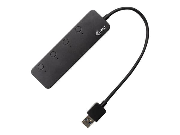 i-Tec USB 3.0 Metal HUB 4 Port with individual On/Off Switches - Hubb - 4 x SuperSpeed USB 3.0 - skrivbordsmodell