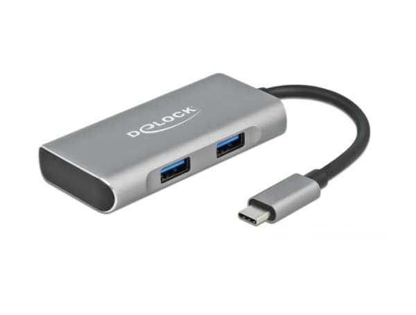 Delock - Hubb - 2 x USB 3.2 Gen 2 + 2 x USB-C 3.2 Gen 2 - skrivbordsmodell