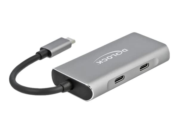 Delock - Hubb - 2 x USB 3.2 Gen 2 + 2 x USB-C 3.2 Gen 2 - skrivbordsmodell