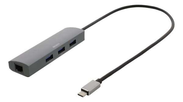 USB-C hub and network adapter, RJ45, 3x USB-A 5 Gbit/s