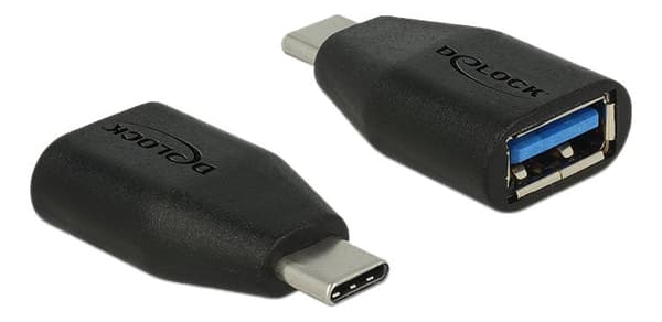 SuperSpeed adapter USBC male to USBA female 10 Gbps black