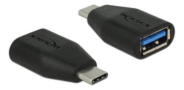 SuperSpeed adapter USBC male to USBA female 10 Gbps black