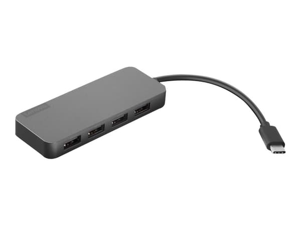 Lenovo USB-C to 4 Port USB-A Hub - Hubb - 4 x SuperSpeed USB 3.0 + 1 x USB-C - skrivbordsmodell
