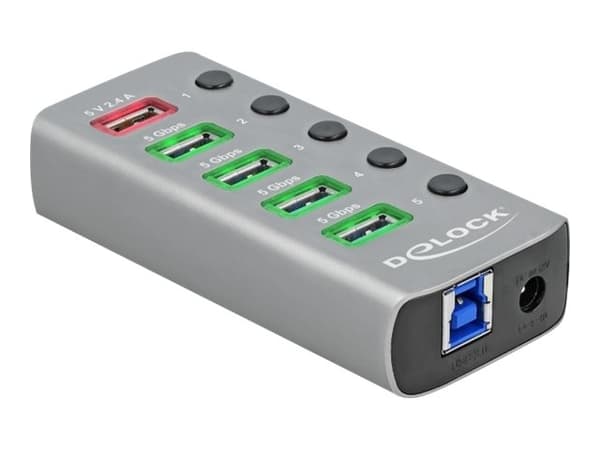 Delock - Hubb - 4 x USB 3.2 Gen 1 - skrivbordsmodell