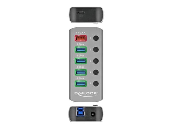 Delock - Hubb - 4 x USB 3.2 Gen 1 - skrivbordsmodell