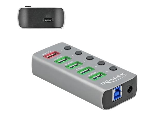 Delock - Hubb - 4 x USB 3.2 Gen 1 - skrivbordsmodell