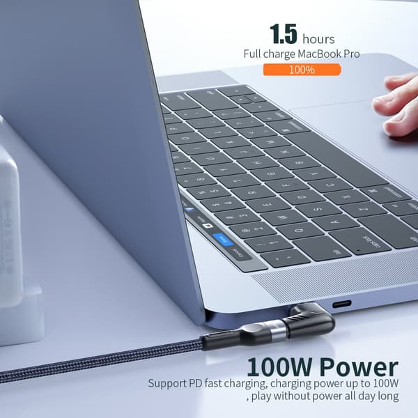 100W/5A Magnetisk USB typ C adapter för snabb laddning för Macbook Pro Pixel