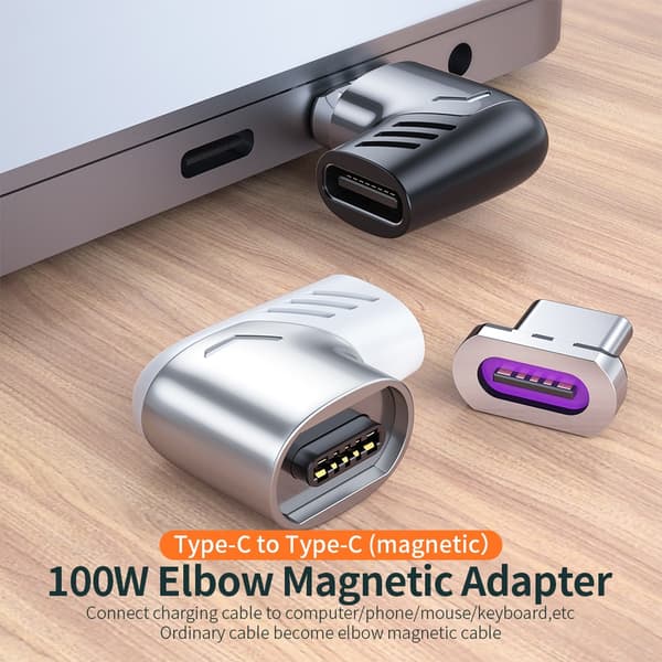 100W/5A Magnetisk USB typ C adapter för snabb laddning för Macbook Pro Pixel