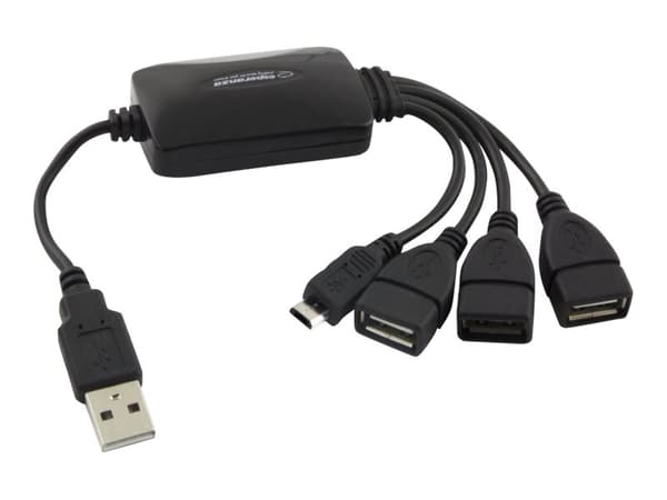 Esperanza EA158 - Hubb - 4 x USB 2.0 - skrivbordsmodell