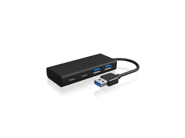 ICY BOX IB-HUB1426-U3 - Hubb - 2 x SuperSpeed USB 3.0 + 2 x USB-C - skrivbordsmodell