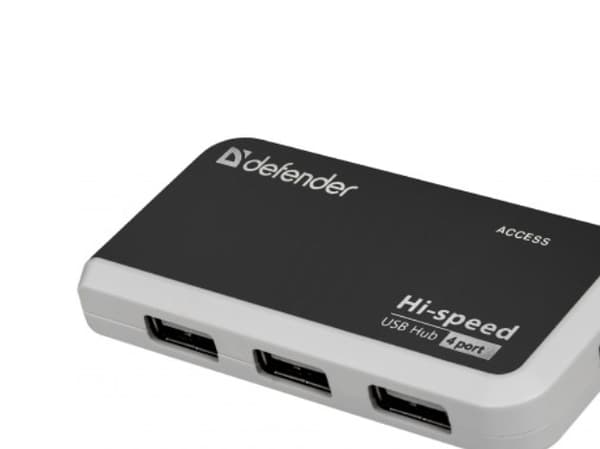 Defender Quadro Infix, USB 2.0, 480 Mbit/s, Musta, Valkoinen, 1 m, USB