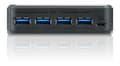 Miniatyrbild 2 av 4: USB 3.0 Hub  2 cpus 4xUSB A female 2xUSB B female black