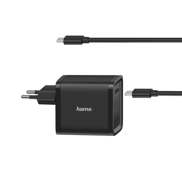 HAMA Notebook Strømforsyning USB-C 100-240V 5-20V/45W Sort