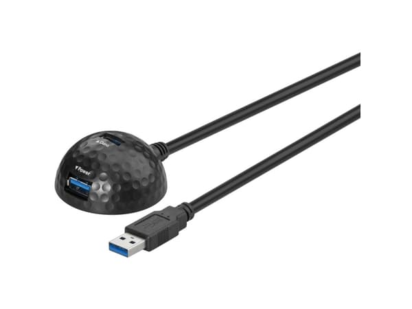 Goobay 95918, USB 3.2 Gen 1 (3.1 Gen 1) Type-A, USB 3.2 Gen 1 (3.1 Gen 1) Type-A, 5000 Mbit/s, Svart, Rund kabel, 1,5 m