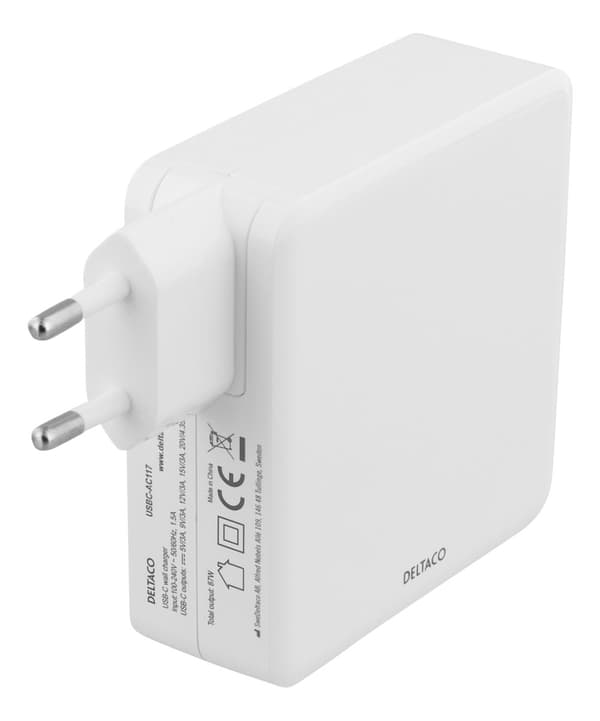 USB-C wall charger, 87 W, 1x USB-C, white