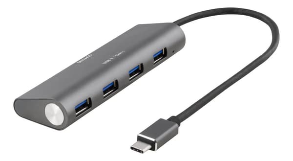 USB-C hub with 4x ports, USB-A 5 Gbps