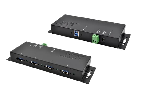 EXSYS EX-1183HMVS-2, USB 3.2 Gen 1 (3.1 Gen 1) Type-B, USB 3.2 Gen 1 (3.1 Gen 1) Type-A, 5000 Mbit/s, Svart, Metall, 1,5 m