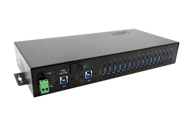 EXSYS EX-1526HMVS, USB 3.2 Gen 1 (3.1 Gen 1) Type-B, USB 3.2 Gen 1 (3.1 Gen 1) Type-A, 5000 Mbit/s, Svart, Metall