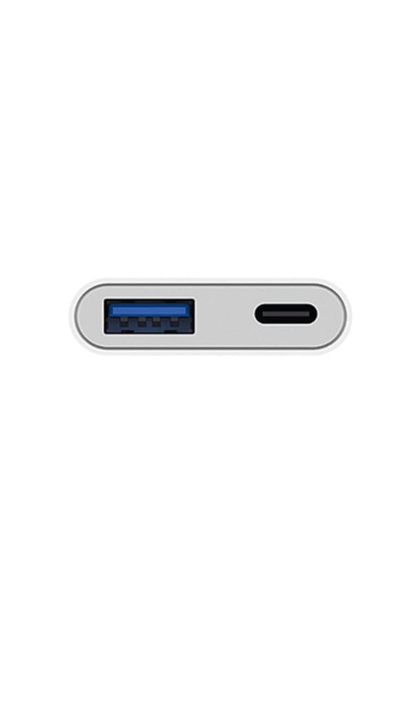 SiGN USB-C till USB-C & USB Kamera Adapter 5V, 1A - Vit