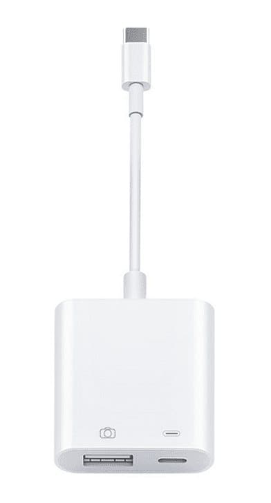 SiGN USB-C till USB-C & USB Kamera Adapter 5V, 1A - Vit