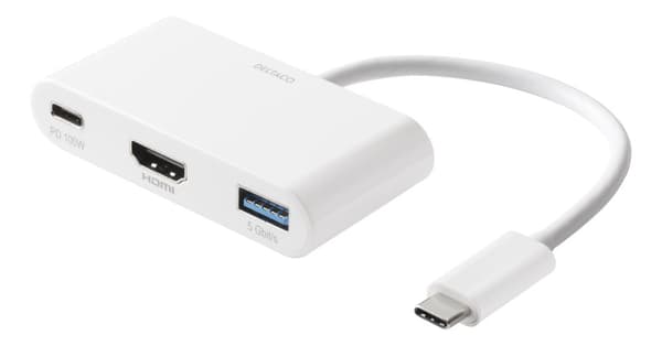 USB-C to HDMI docking station, 4K 30Hz, 1x USB-A, PD 92W