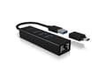 Miniatyrbild 4 av 5: ICY BOX IB-HUB1419-LAN - Hubb - 3 x USB 3.2 Gen 1 + 1 x 10/100/1000 - skrivbordsmodell