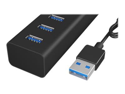 ICY BOX IB-HUB1700-U3 - Hubb - 7 x SuperSpeed USB 3.0 - skrivbordsmodell