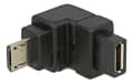 Miniatyrbillede 1 af 3: Adapter USB 2.0 MicroB male-USB 2.0 MicroB fem angled down