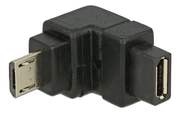 Adapter USB 2.0 MicroB male-USB 2.0 MicroB fem angled down