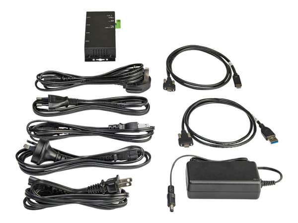 StarTech.com 4-port USB C-hubb 10 Gbps - Industriell USB-C-hubb i metall - 2x USB-C & 2x USB-A - ESD-överspänningsskydd - USB-C eller USB-A-v