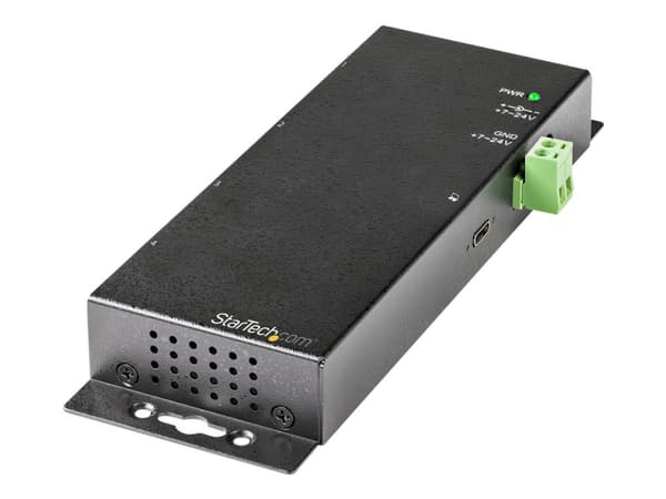 StarTech.com 4-port USB C-hubb 10 Gbps - Industriell USB-C-hubb i metall - 2x USB-C & 2x USB-A - ESD-överspänningsskydd - USB-C eller USB-A-v