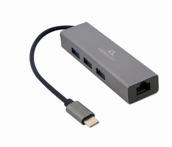 Cablexpert A-CMU3-LAN-01 - Hub - 3 x USB 3.1 Gen 1 + 1 x 10/100/1000 - stasjonær