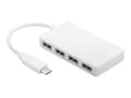 Miniatyrbild 1 av 5: goobay USB-C Multiport Adapter - Hubb - 4 x SuperSpeed USB 3.0 - skrivbordsmodell