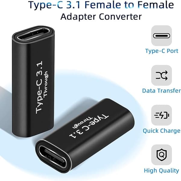 NÖRDIC USB C 3.1 sukupuolenvaihtaja, naaras–naaras USB Type C 3.1 -sovitin