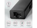 Miniatyrbild 3 av 5: AXAGON HMC-GL3A USB-C-Hub, 3x USB-A, Gbit-LAN, svart