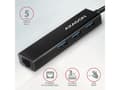 Miniatyrbild 2 av 5: AXAGON HMC-GL3A USB-C-Hub, 3x USB-A, Gbit-LAN, svart