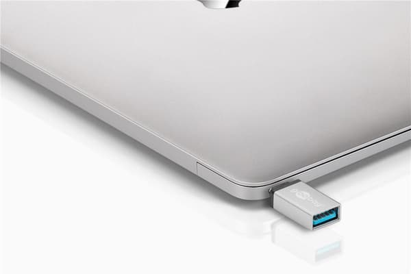 USB-C™/USB Et OTG SuperSpeed ​​Adapter til at tilslutte ladekablerne 3.0 sølv