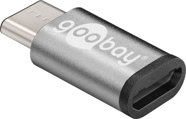 Adapter USB-C™ til USB 2.0 Micro-B, grå