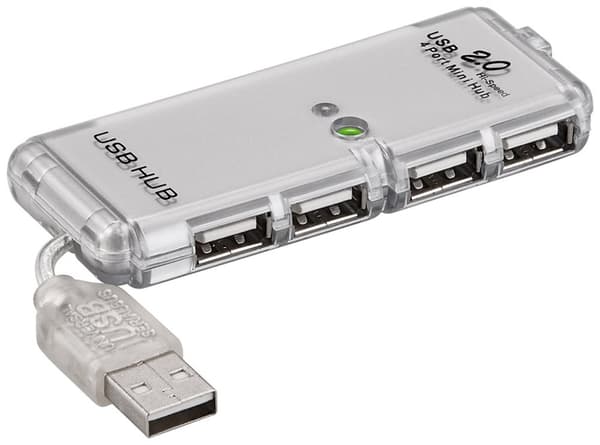 USB-hubb med 4 portar USB 2.0 Hi-Speed