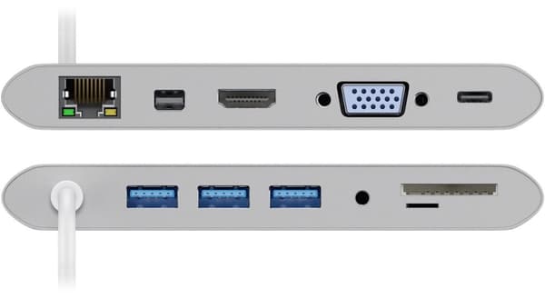 USB-C™ multiport-adapter af aluminium