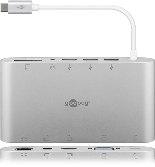 USB-C™ multiport-adapter af aluminium