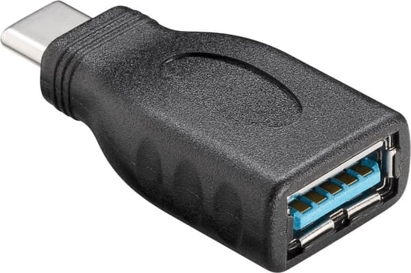 USB-C™/USB-A 3.0 OTG SuperSpeed adapter til ladekabler, sort